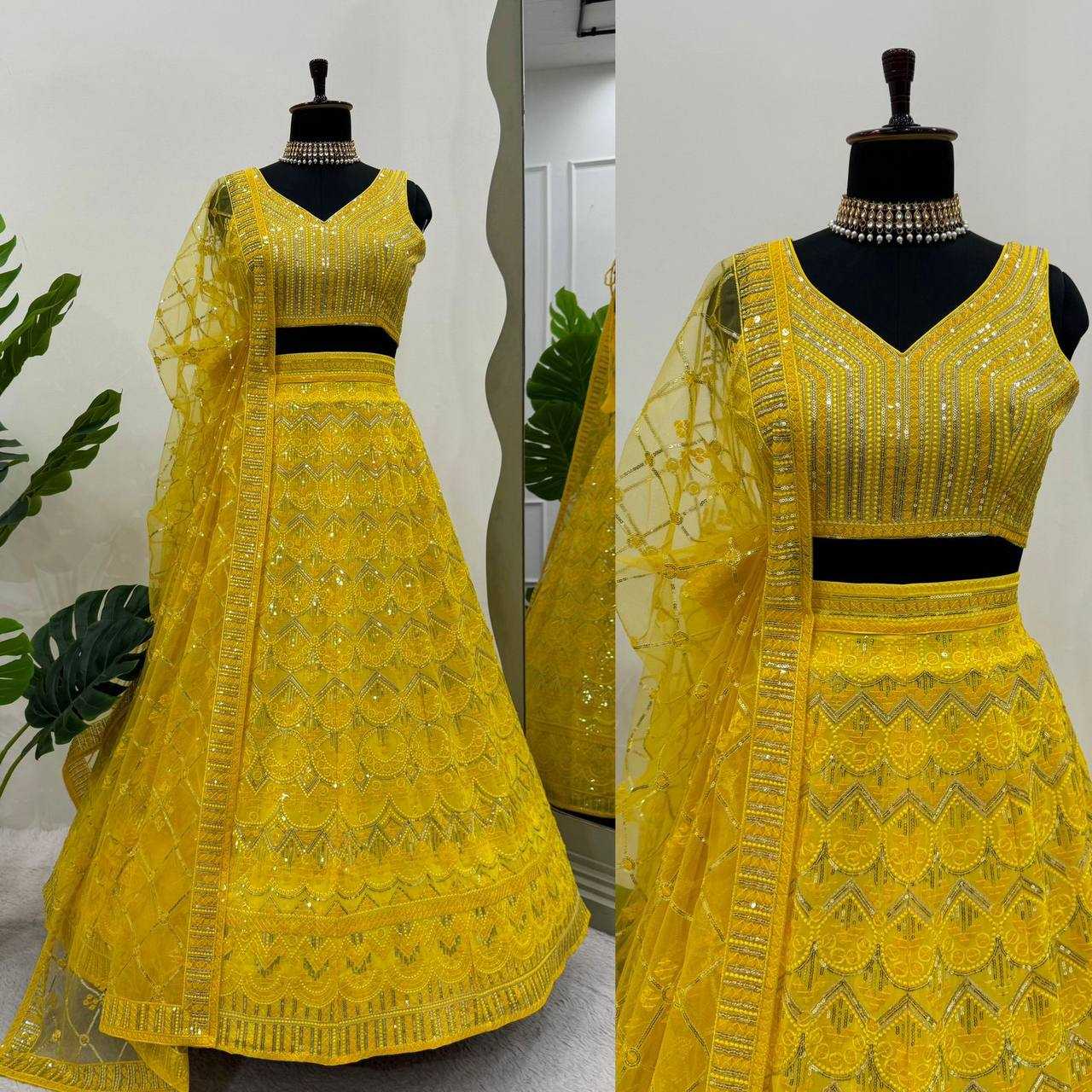 YNF FAUX GEORGETTE RIN162 269 LEHENGAS WHOLESALE DESIGNER FANCY TRADITIONAL LEHENGAS MANUFACTURER     